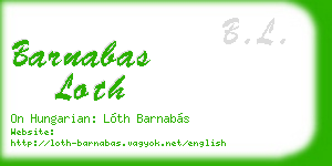 barnabas loth business card