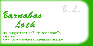 barnabas loth business card